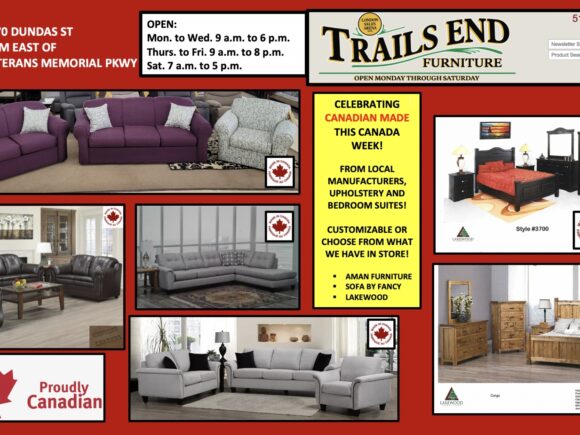 This week CELEBRATE CANADA AT TRAILS END FURNITURE!