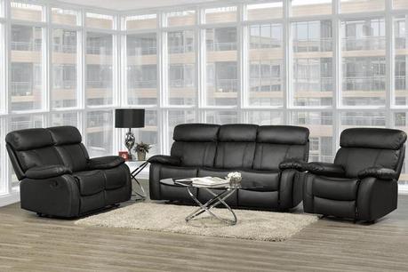 BLACK LEATHER MATCH RECLINING SOFA SET | living room furniture near me | living room furniture near london ontario | living room furniture london ontario canada | living room furniture near london ontario canada | sofa set near me | sofa set near london ontario canada | sofa set london ontario canada | reclining furniture | reclining furniture near me | reclining furniture near london ontario | reclining furniture london ontario canada