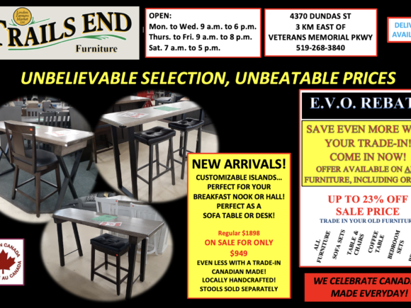 NEW ARRIVALS AT TRAILS END FURNITURE!