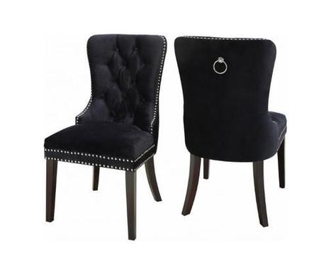 BLACK VELVET DINING CHAIR | dining room furniture