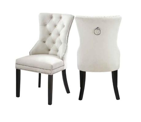 creme velvet dining chair | dining room furniture | dining room furniture near me